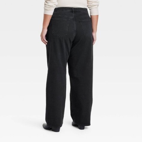 Universal Thread Embellished Mid-Rise 90s Baggy Jeans in Black Size 0 - Picture 2 of 11